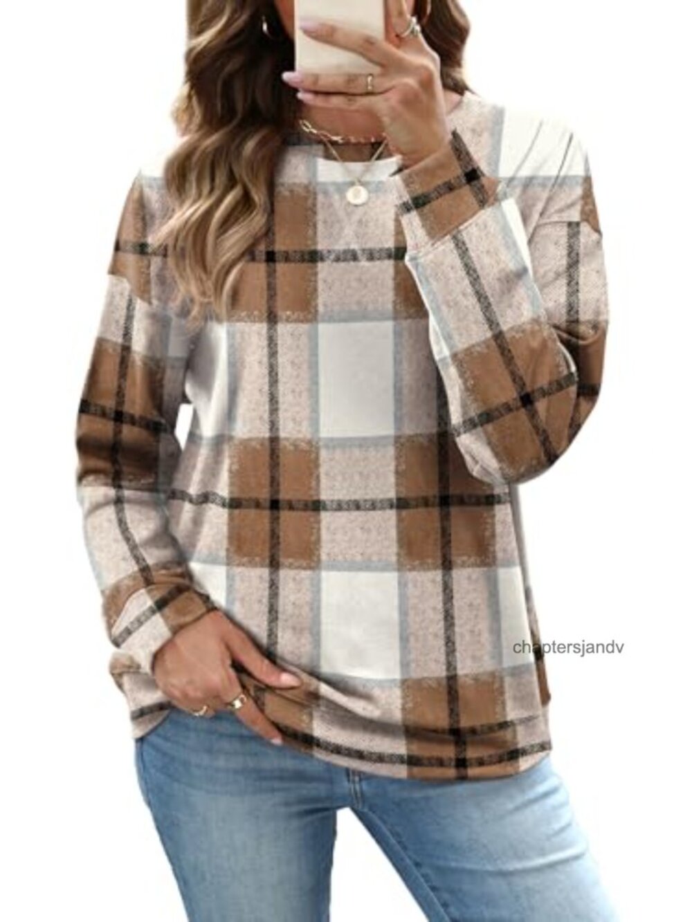 RUMIA Women's Crewneck Sweatshirt Long Sleeve Relaxed Fit Pullover Top